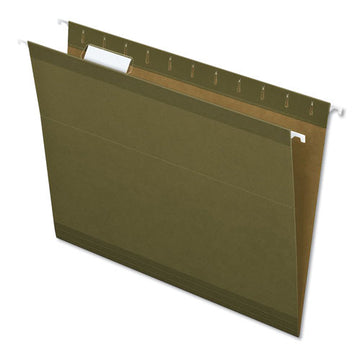Pendaflex® Earthwise By Pendaflex 100% Recycled Colored Hanging File Folders, Letter Size, 1-5-cut Tab, Standard Green, 25-box freeshipping - TVN Wholesale